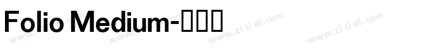 Folio Medium字体转换